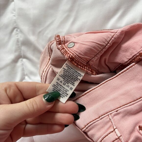 Free People Jeans Womens Size W25 Coral Pink Zip Boho Hippie Hipster Summer - Picture 4 of 9